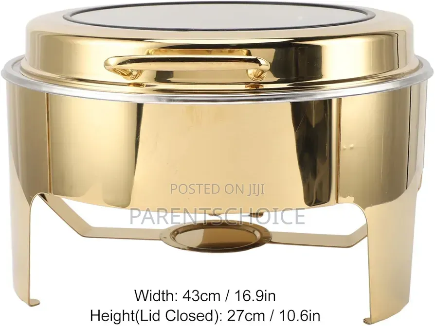 Gold Round Buffet Chafing Dish
- 6litre