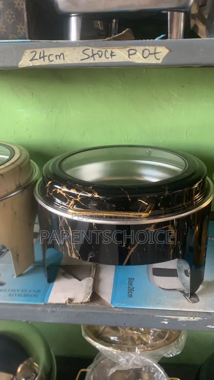 Black Gold Marble Roll Top Chafing Dish - 6litre