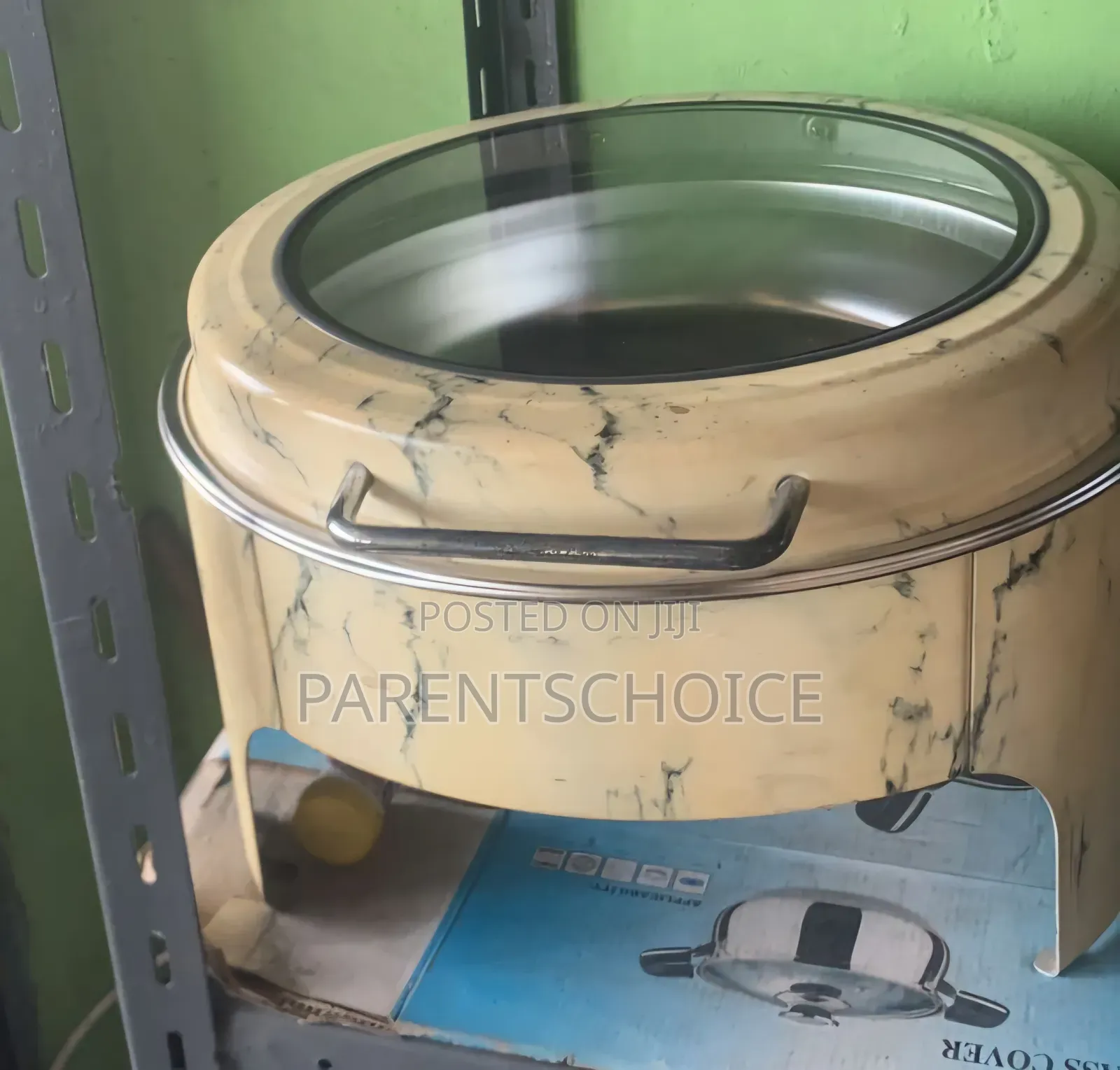 Black and Brown Marble Stainless Steel Chaffing Dish - 6litre