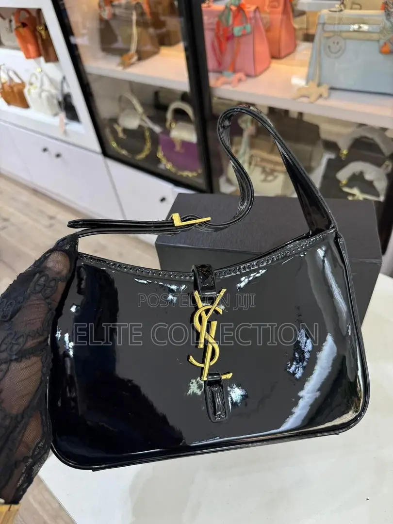Saint Laurent Glossy Luxury Bag Available in Colour Displayed