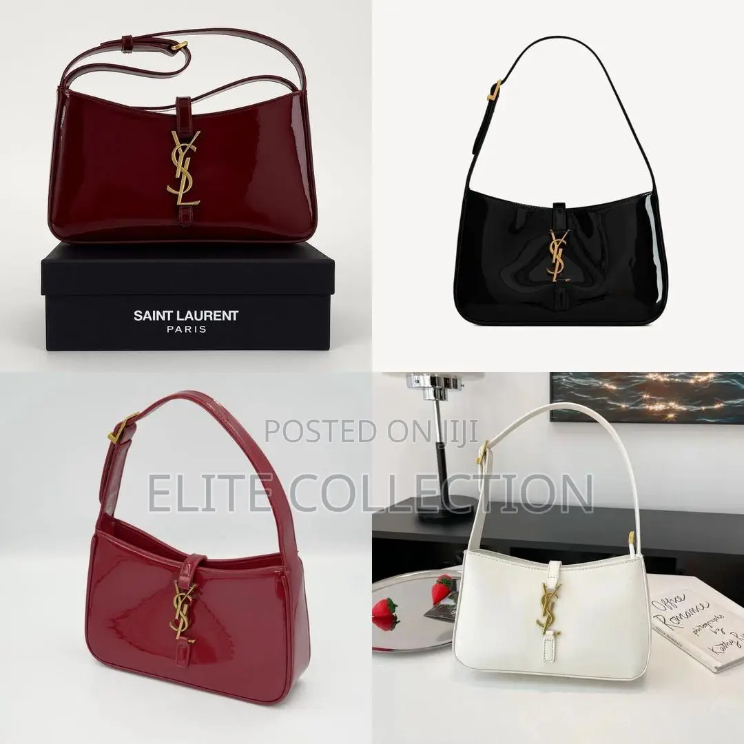 Saint Laurent Glossy Luxury Bag Available in Colour Displayed