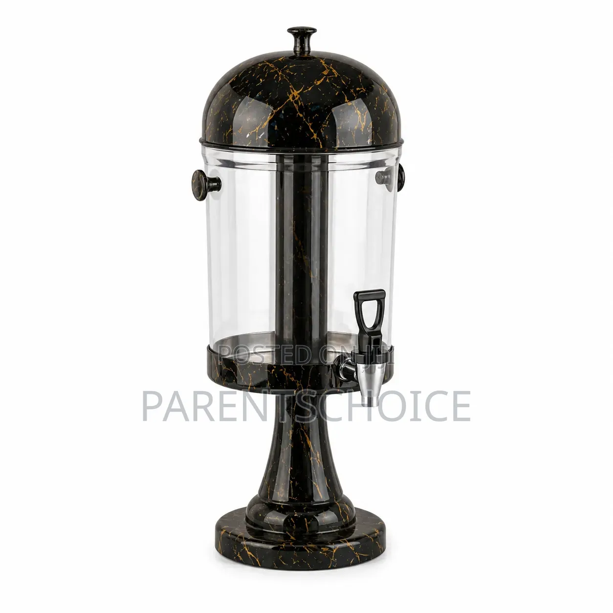 6l Marble Finish Beverage Dispenser With Stand- White / Black