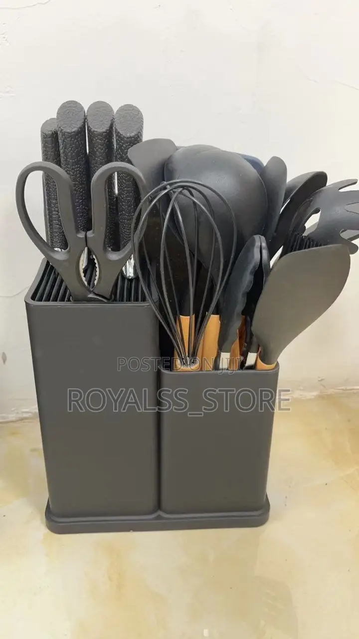 19pcs Heat Resistance Silicone Kitchen Spoon and Knife Set