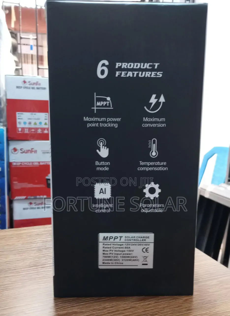Sunfied 60a MPPT Charge Controller Max Pv Volt 150