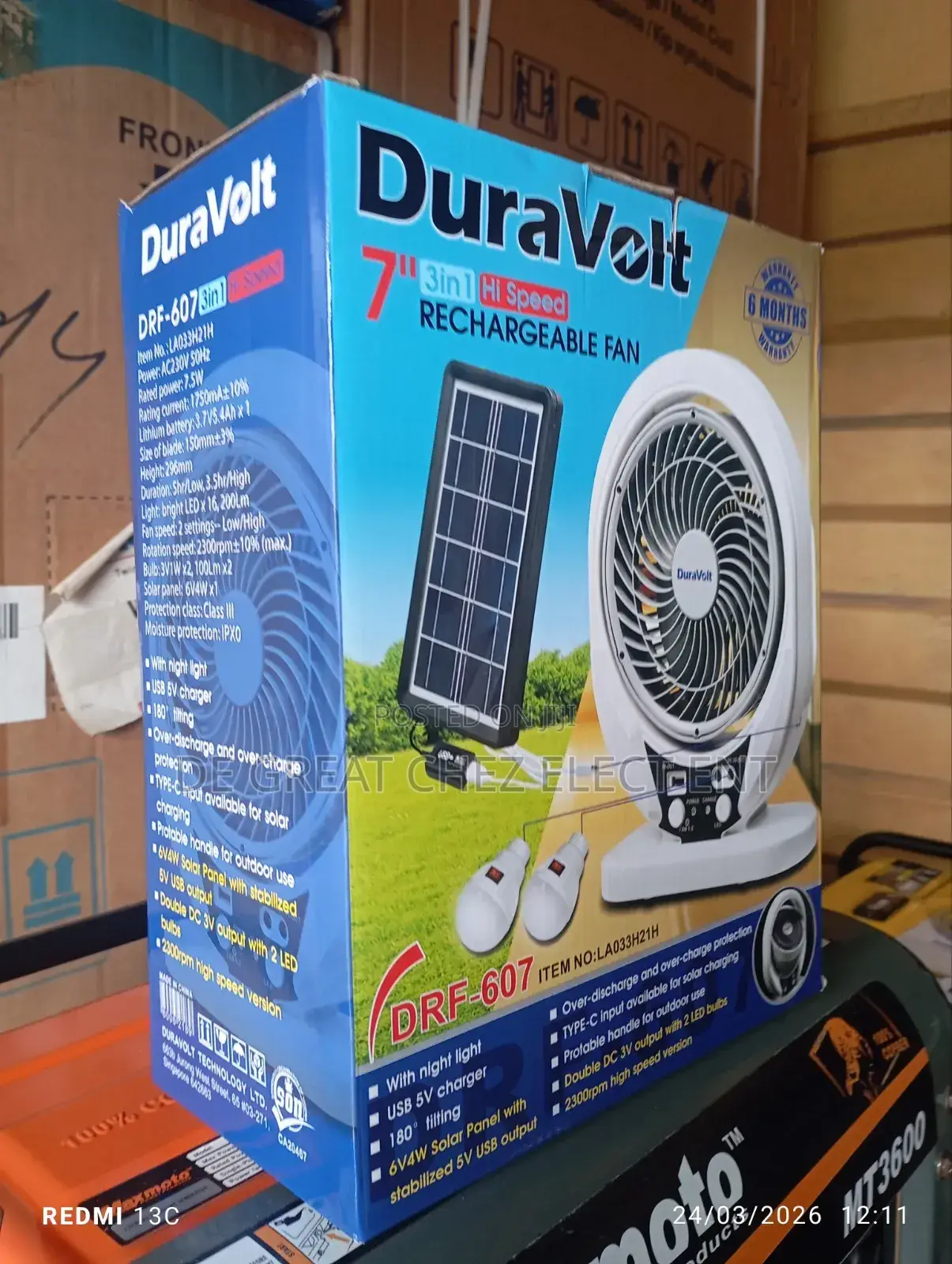 Duravolt Solar Fan Available