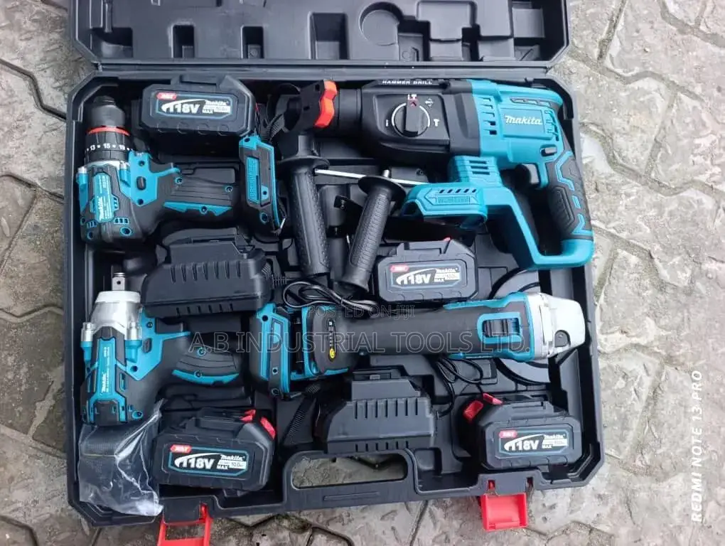 Makita 4-in-1 Cordless Power Tool Combo Kit.