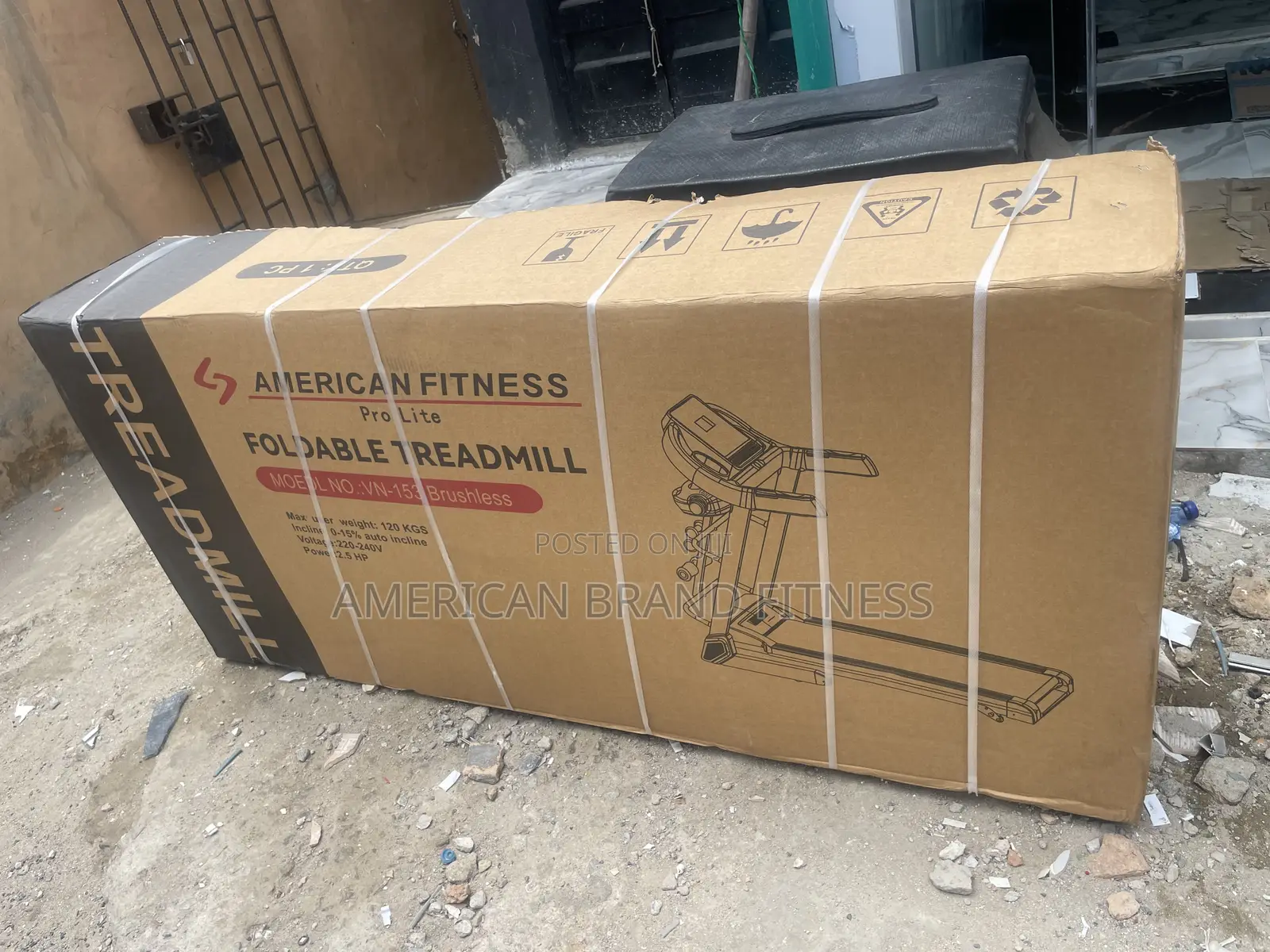 2.5hp American Fitness Prolife Foldable Treadmill With Massager, Etc
