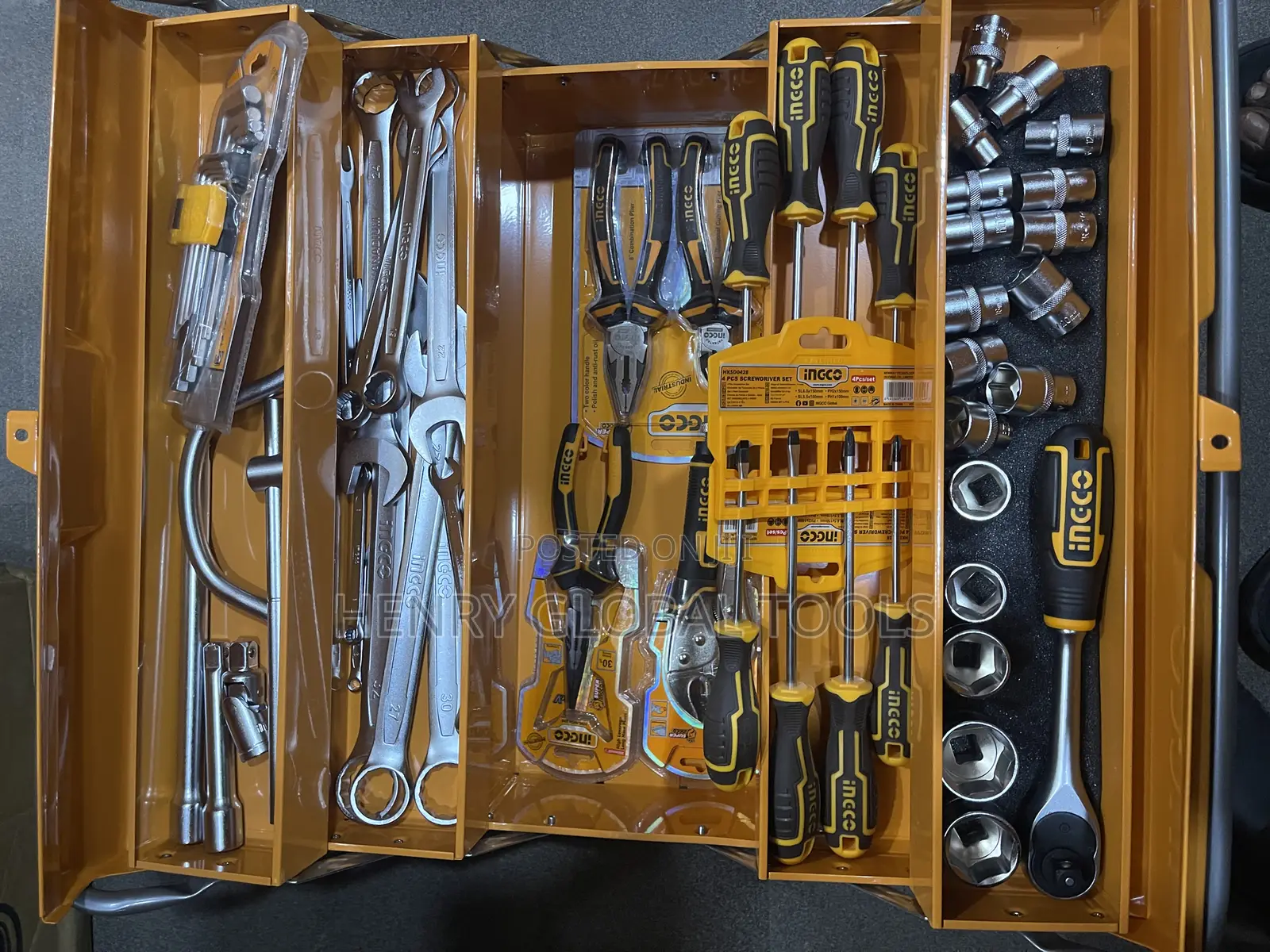 59pcs Ingco Combination Tools Chest Set