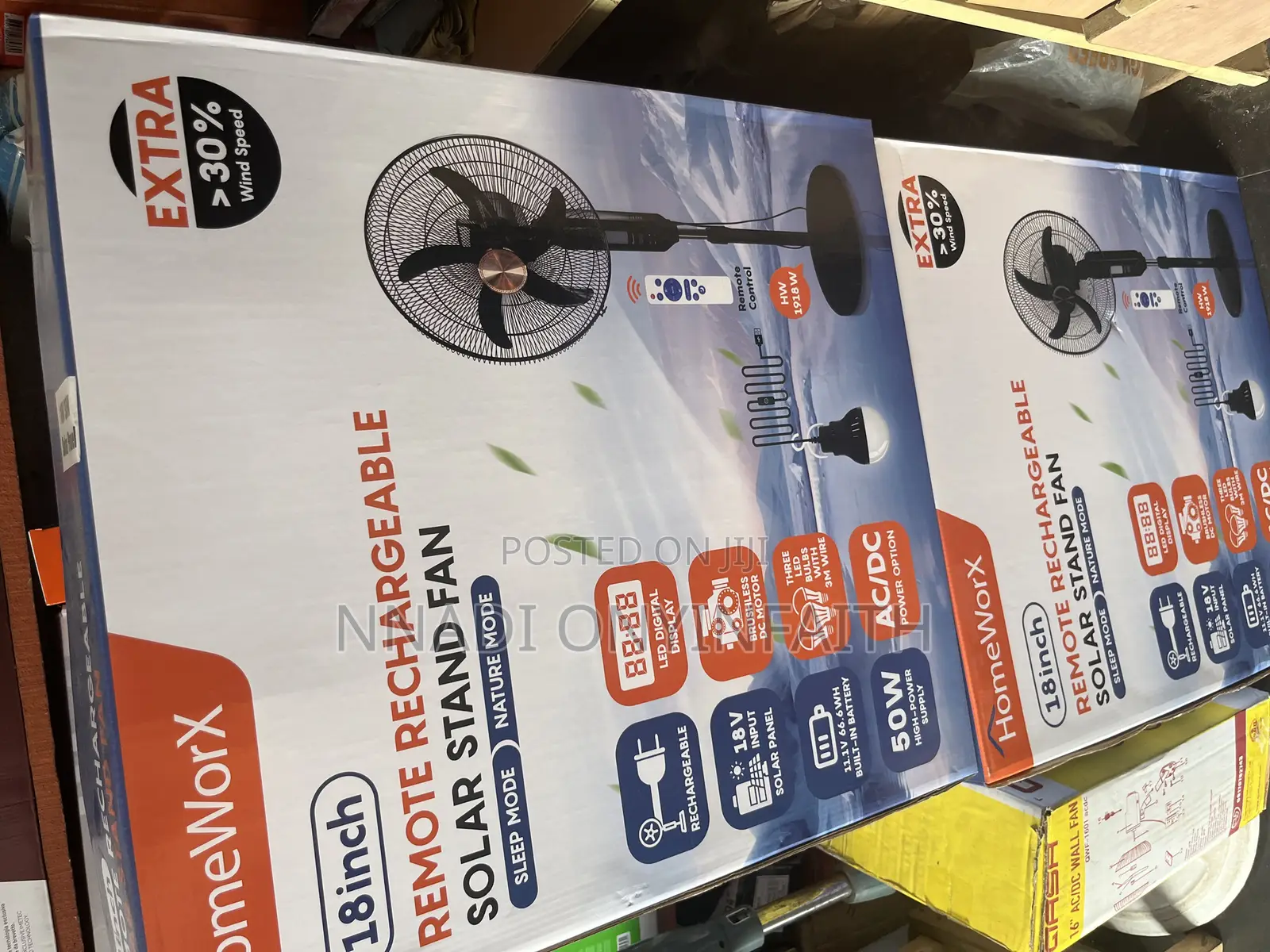 Rechargeable Solar Standing Fan