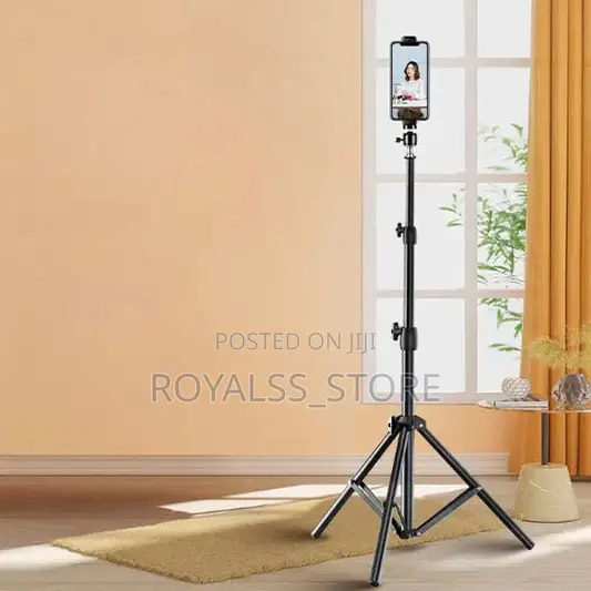 2.1m Tripod Stand And Phone Holder For Videos And Selfies