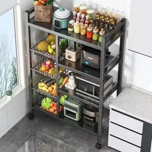 Multi Function Kitchen Trolley Storage Rack 4 Layers