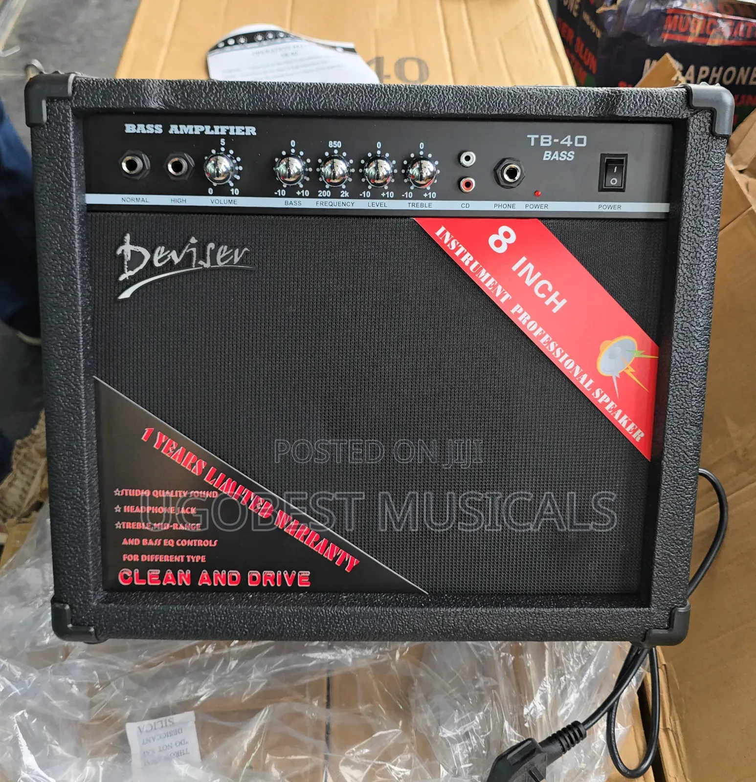Deviser Tb-40 40w Bass Combo Amp - Punchy, Portable Power for Bassists