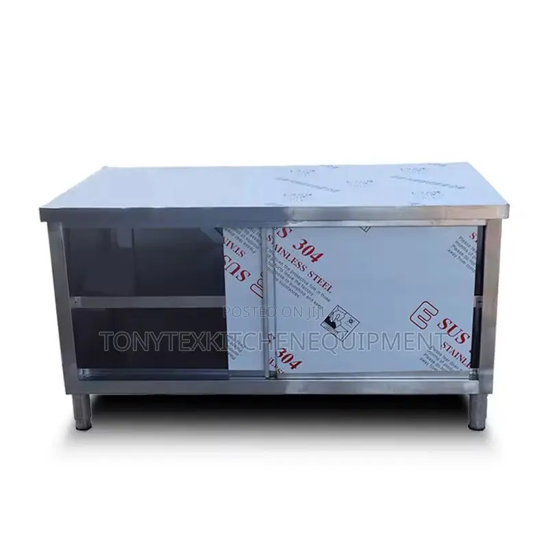 Commercial 5ft Stainless Steel Work Table With Cabinet – Kitchen
