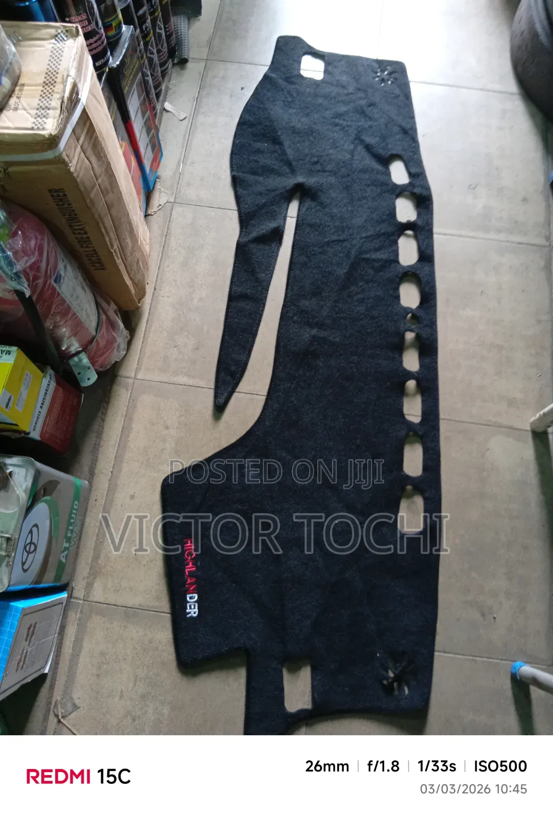 Dashboard Cover Toyota Highlander 2015 - 2018