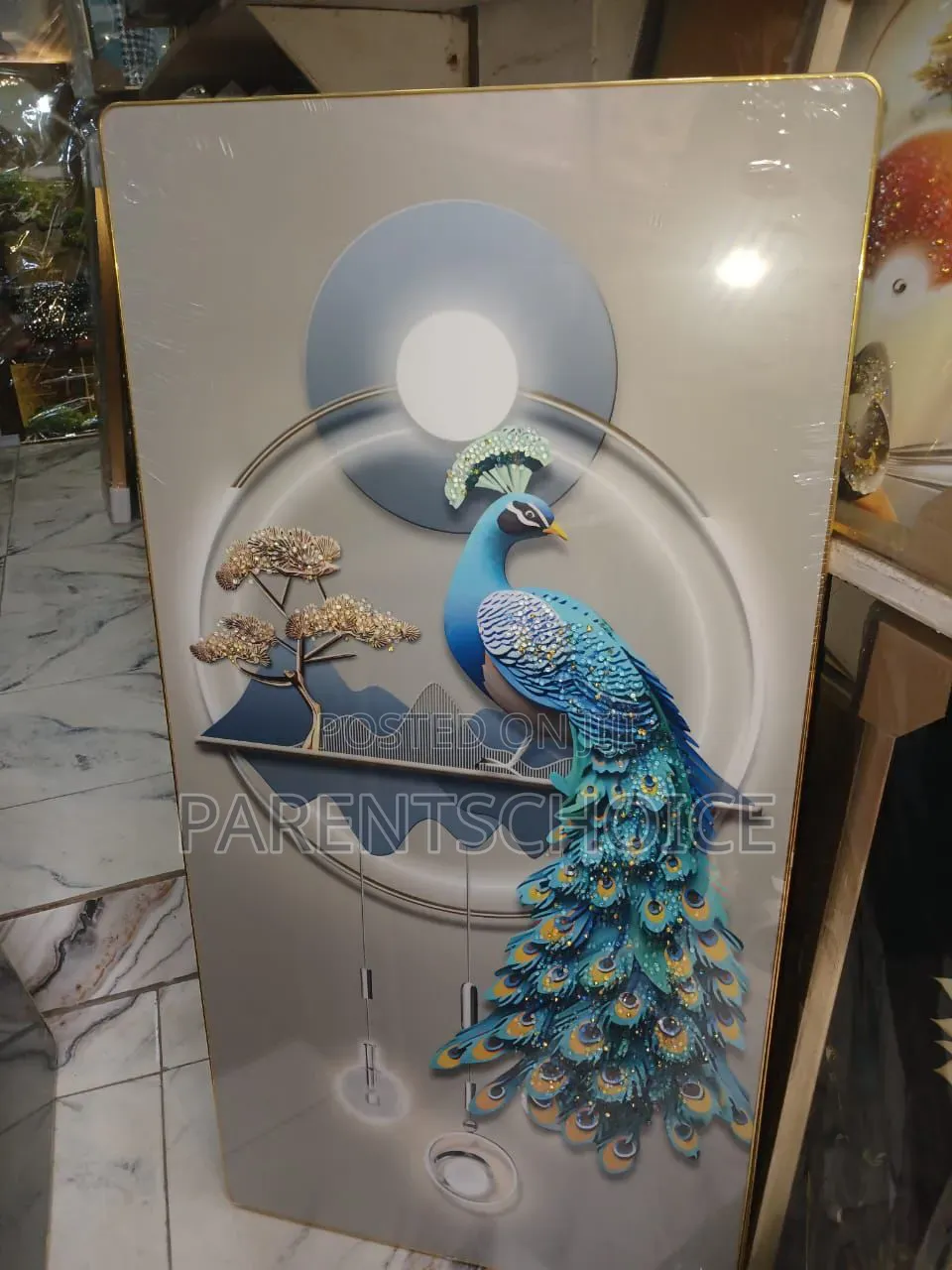 Bear / Peacock Wall Photo Frame- 50 X 100