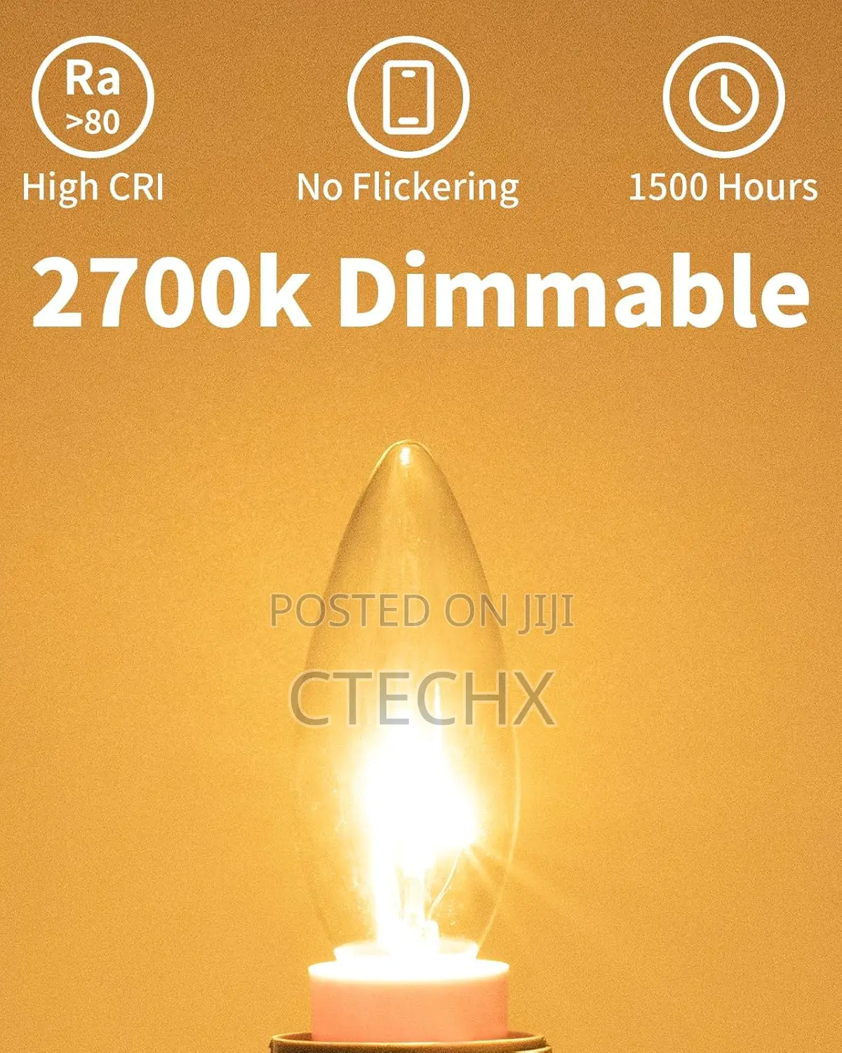 E14 Light Bulb 25w Ses Dimmable Candle Bulbs Warm White 12-Pack