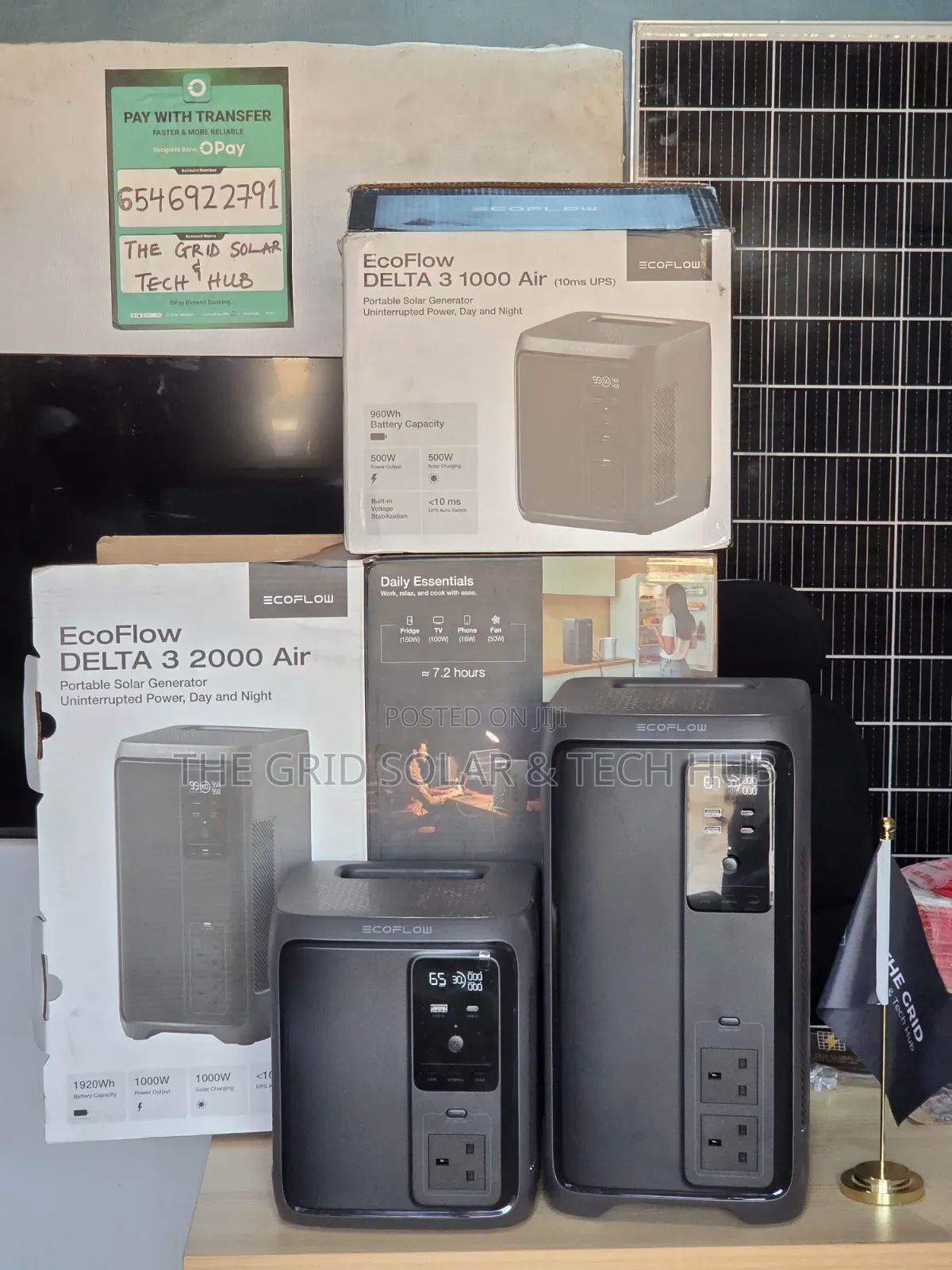Ecoflow Delta 3 2000 Air (2kwh / 1000w) Solar Power Station