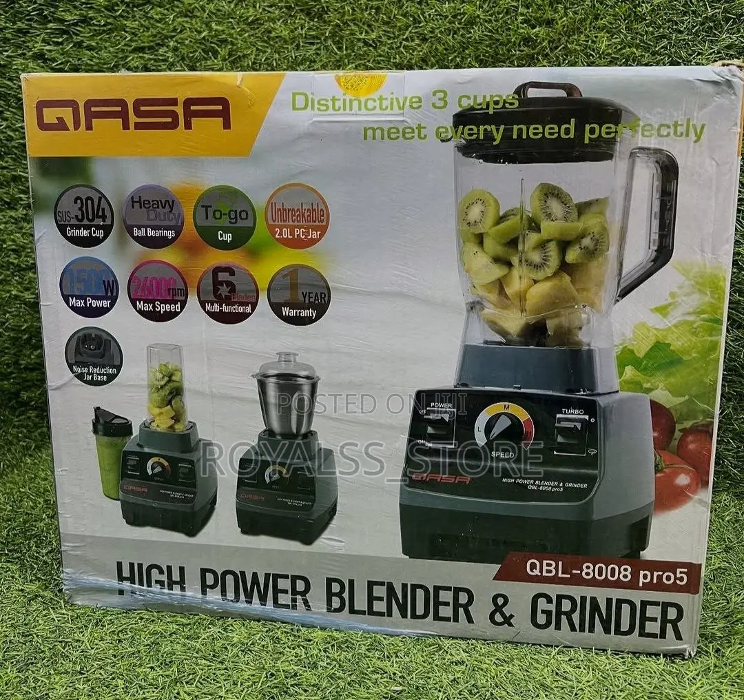 Qasa Pro4 High Power Blender and Grinder With 3jar