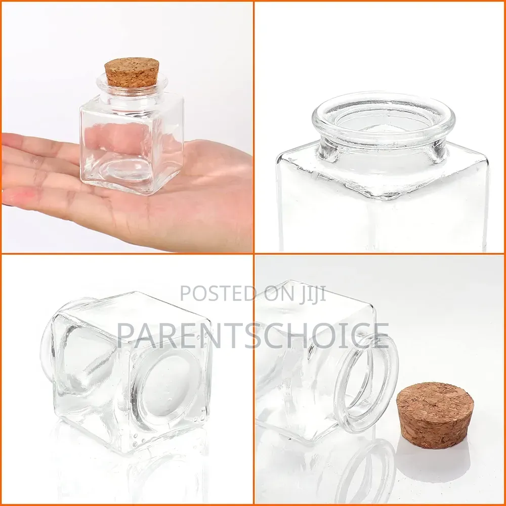 24pcs 2oz Glass Bottles With Cork Herb Storage Jars