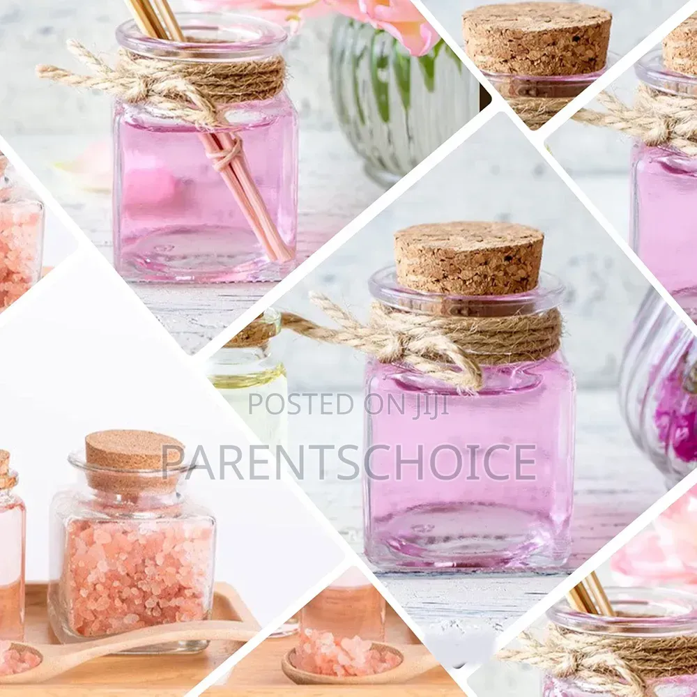 24pcs 2oz Glass Bottles With Cork Herb Storage Jars