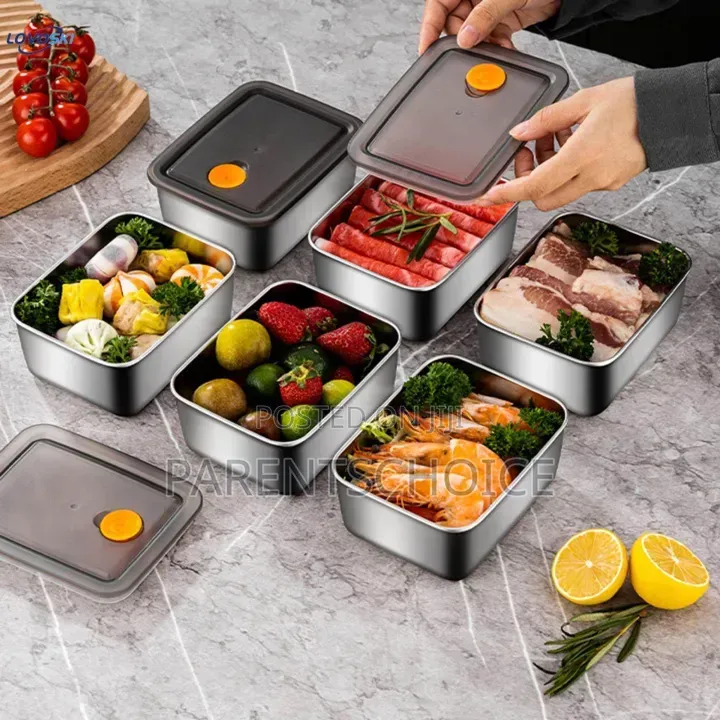 5pcs Set Stainless Steel Food Box Storage Container