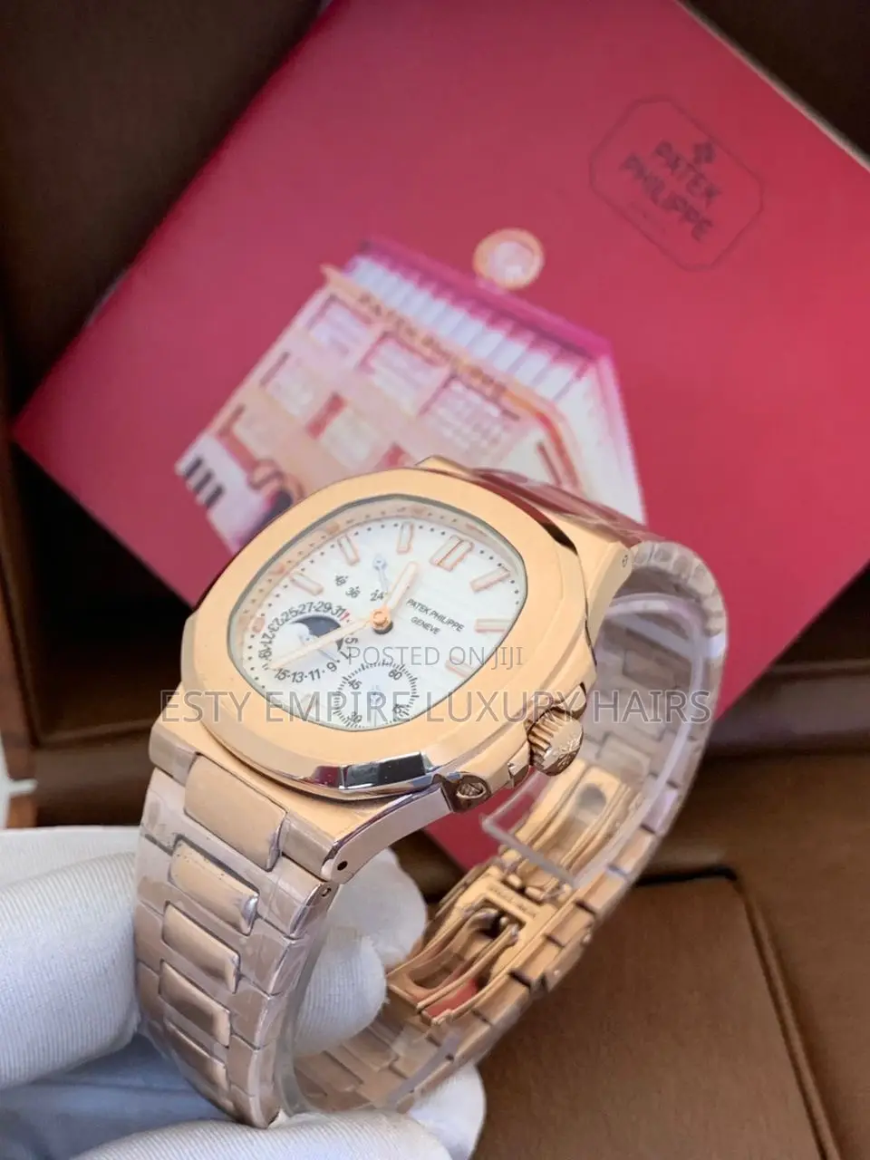 Patek Philippe Automatic Engine Rose Gold Chain Wrist