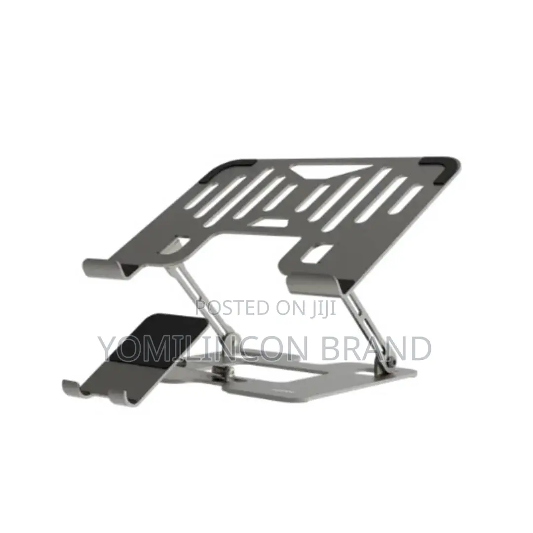 Porodo 2-in-1 Adjustable and Foldable Laptop With Phone Stand