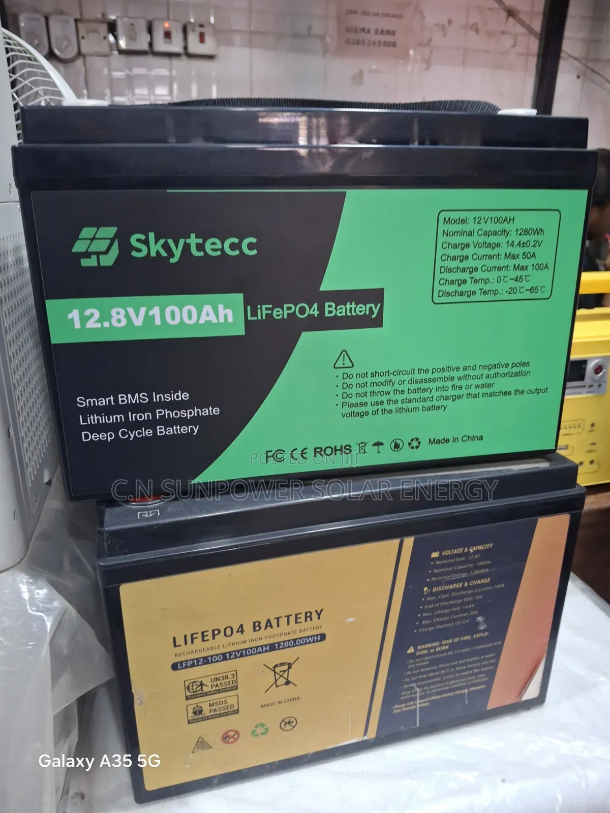 12v/100ahs Skytecc Lithium-Iron Battery With Smart BMS Display