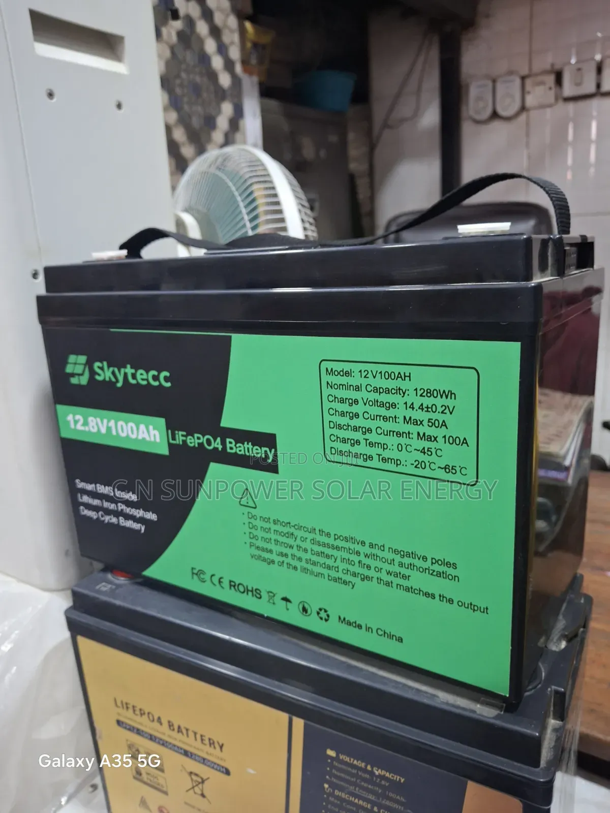 12v/100ahs Skytecc Lithium-Iron Battery With Smart BMS Display