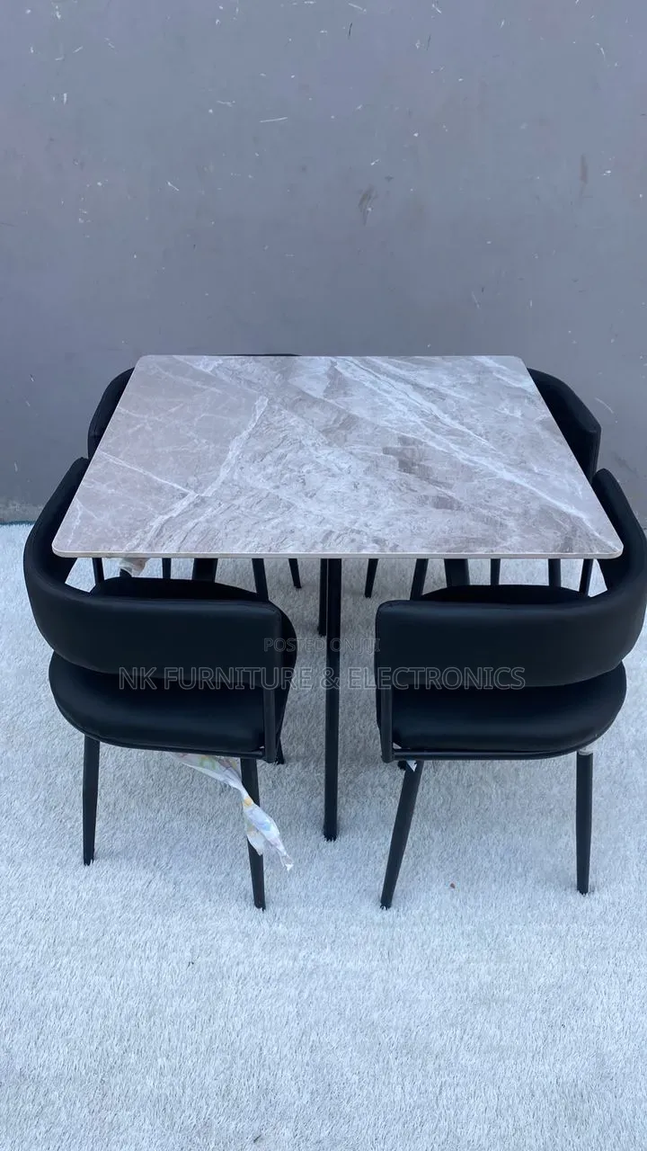 Classy Marble Top Dining Set  Well 4 Chairs Made in China 