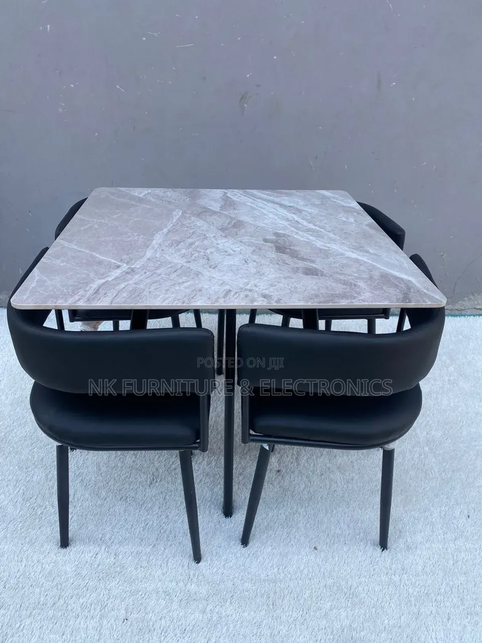 Classy Marble Top Dining Set  Well 4 Chairs Made in China 