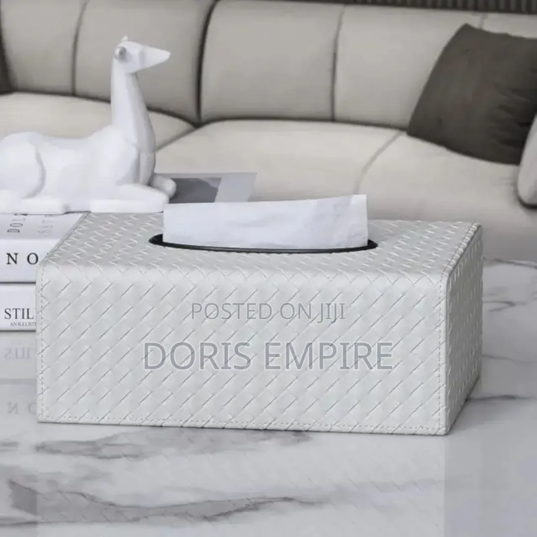 Luxury Custom Logo Leather Tissue Box
