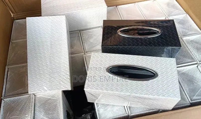 Luxury Custom Logo Leather Tissue Box