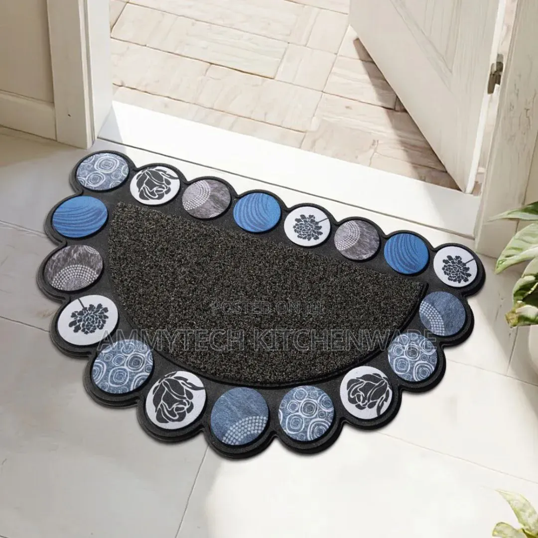 Anti Slip Quality Oval Shaped Rubber Door Mat