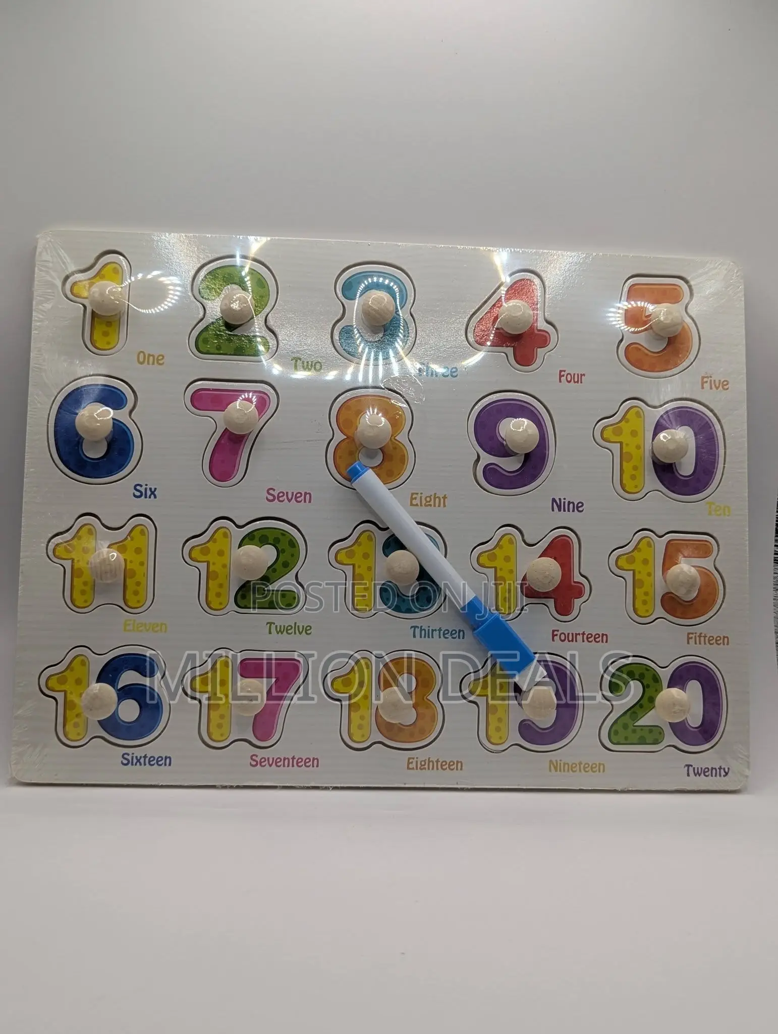Wood Peg 123 Educational Kids Toy Ages 4+