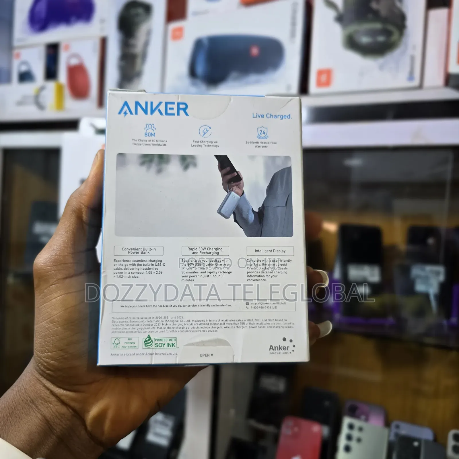 Anker Nano Powerbank 10000mah (30w, Built-in Usb-C Cable)