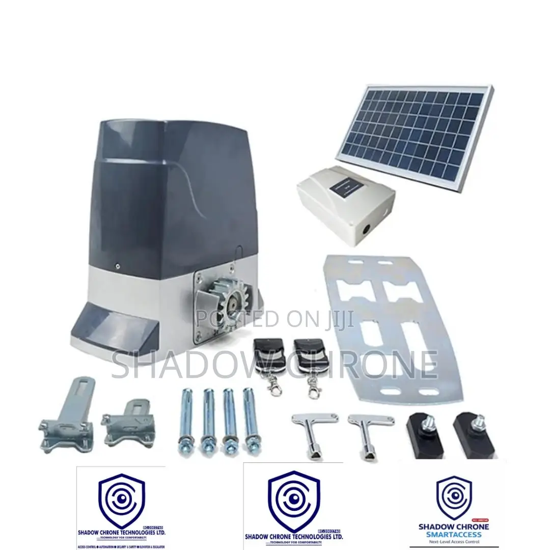 Solar Powered Automatic Sliding Gate Motor Kit With Remote Control