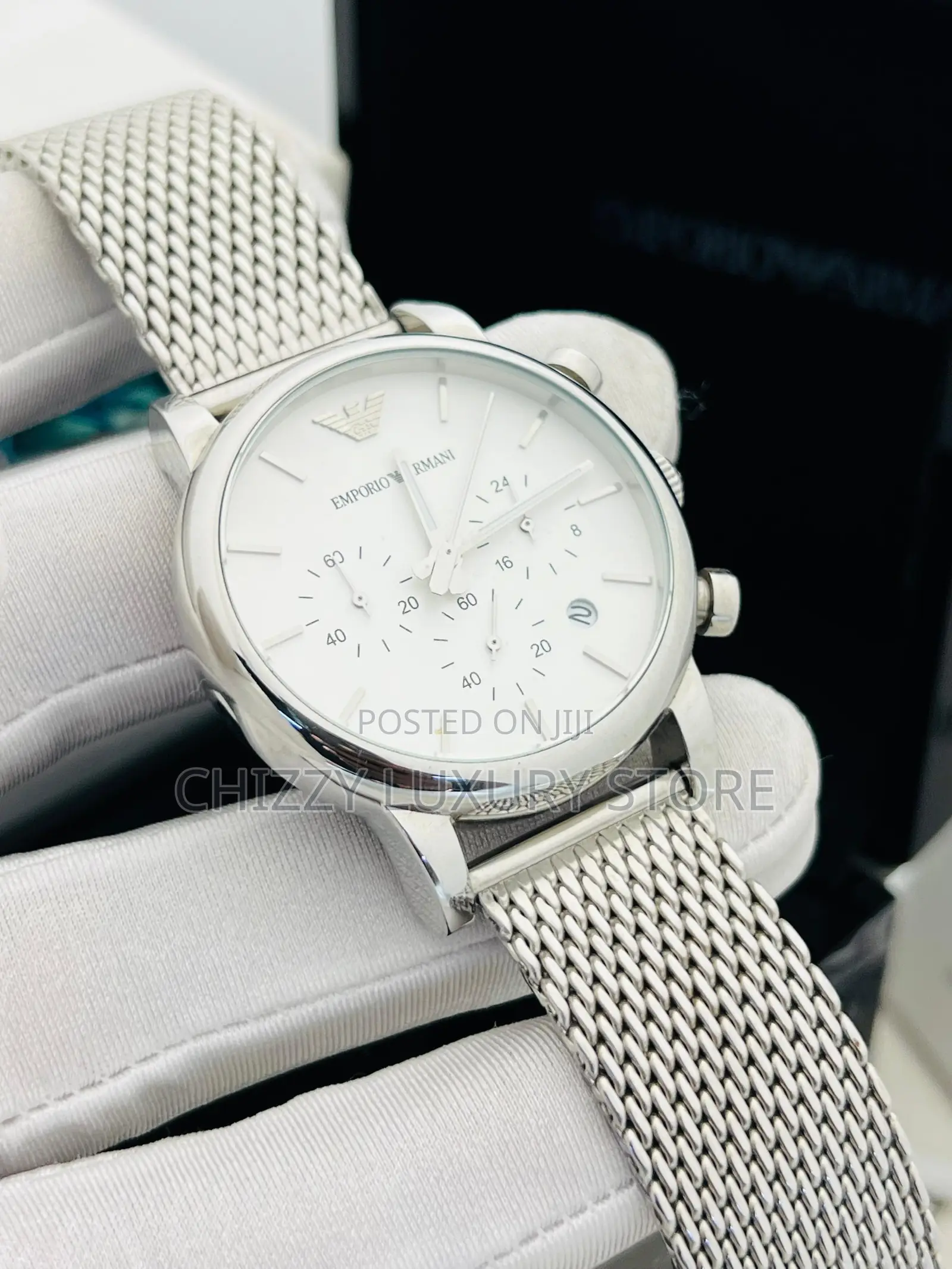 Emporio Armani Quality Luxury Men Chain Strap Wristwatch