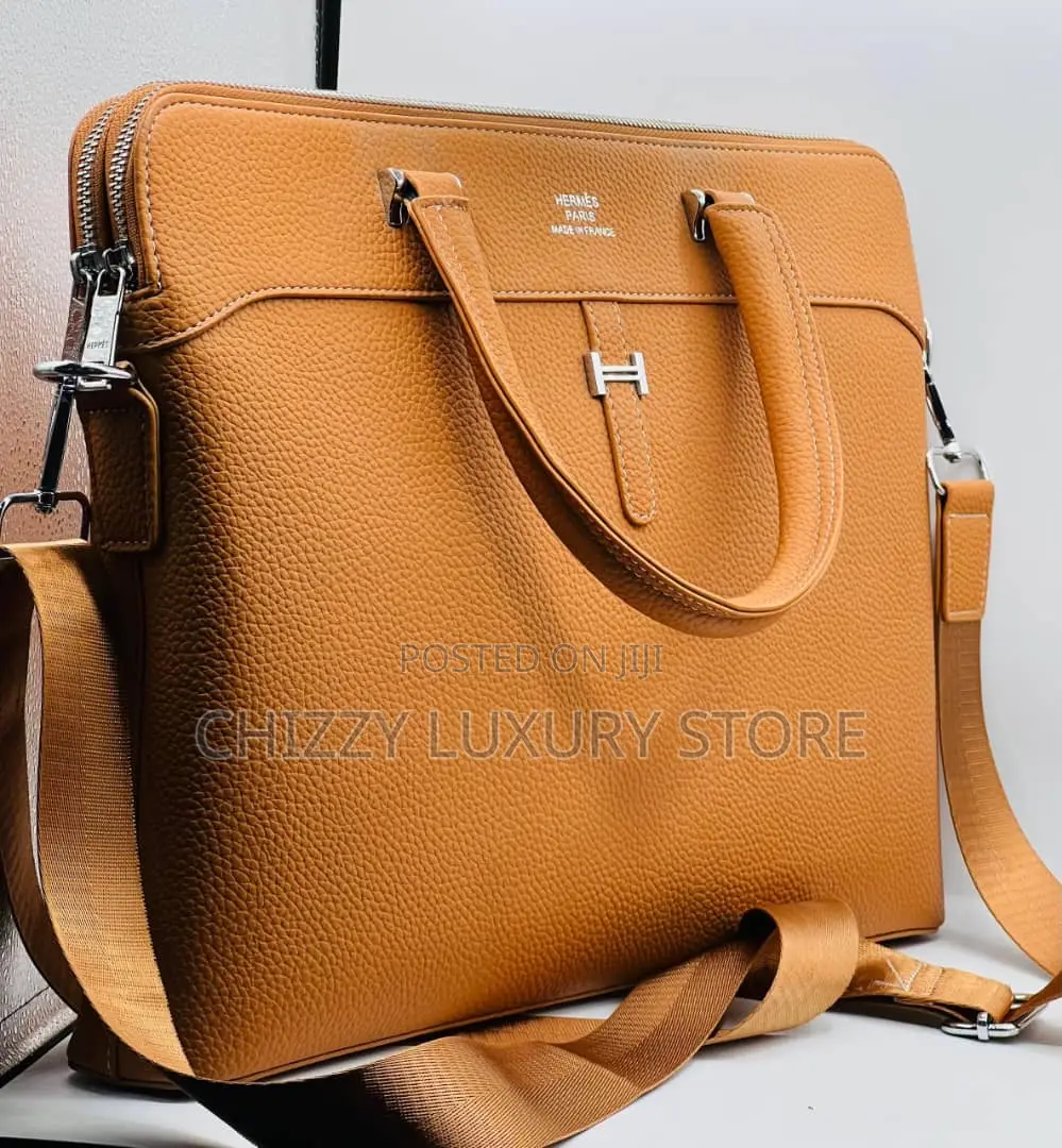 Hermes Quality Luxury Men Genuine Leather Laptop