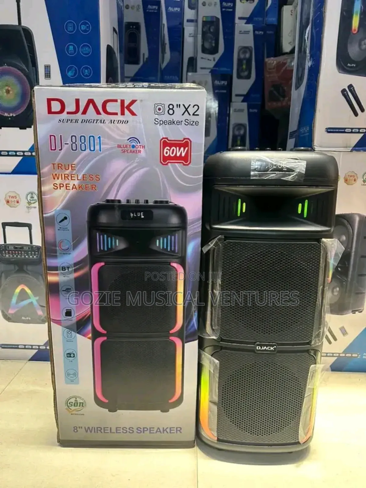 Original Djack Dj-8801 Double Party Speaker With Amazing Sound