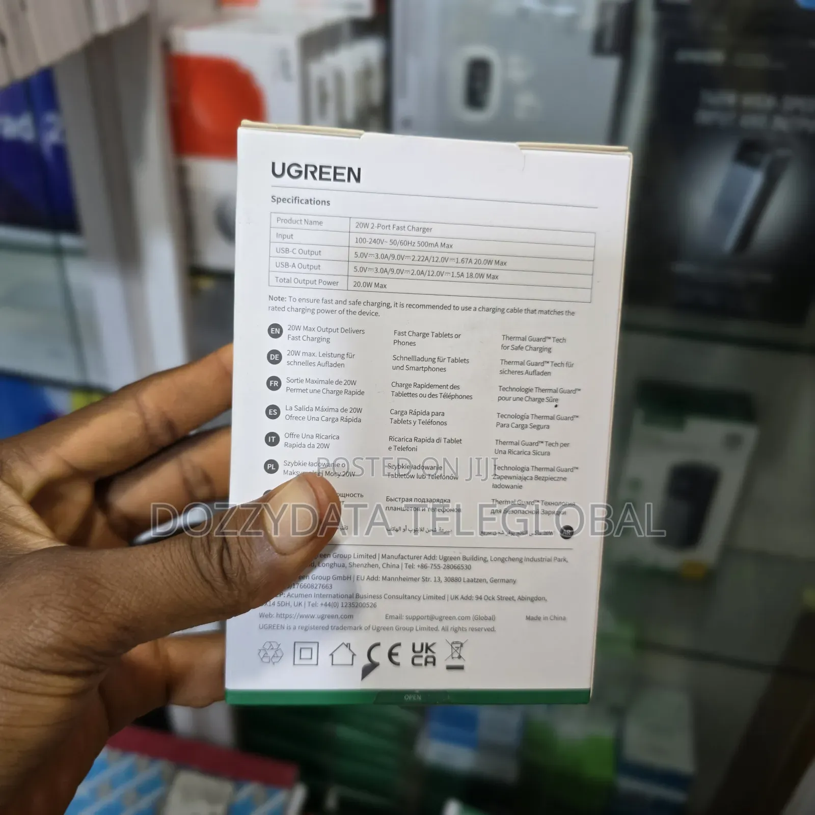 Ugreen 20w Pd 3.0 Usb-C and Usb-a 2-Port Fast Wall Charger
