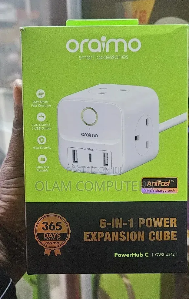 Oraimo Powerhub 6-in-1 Power Expansion Cube