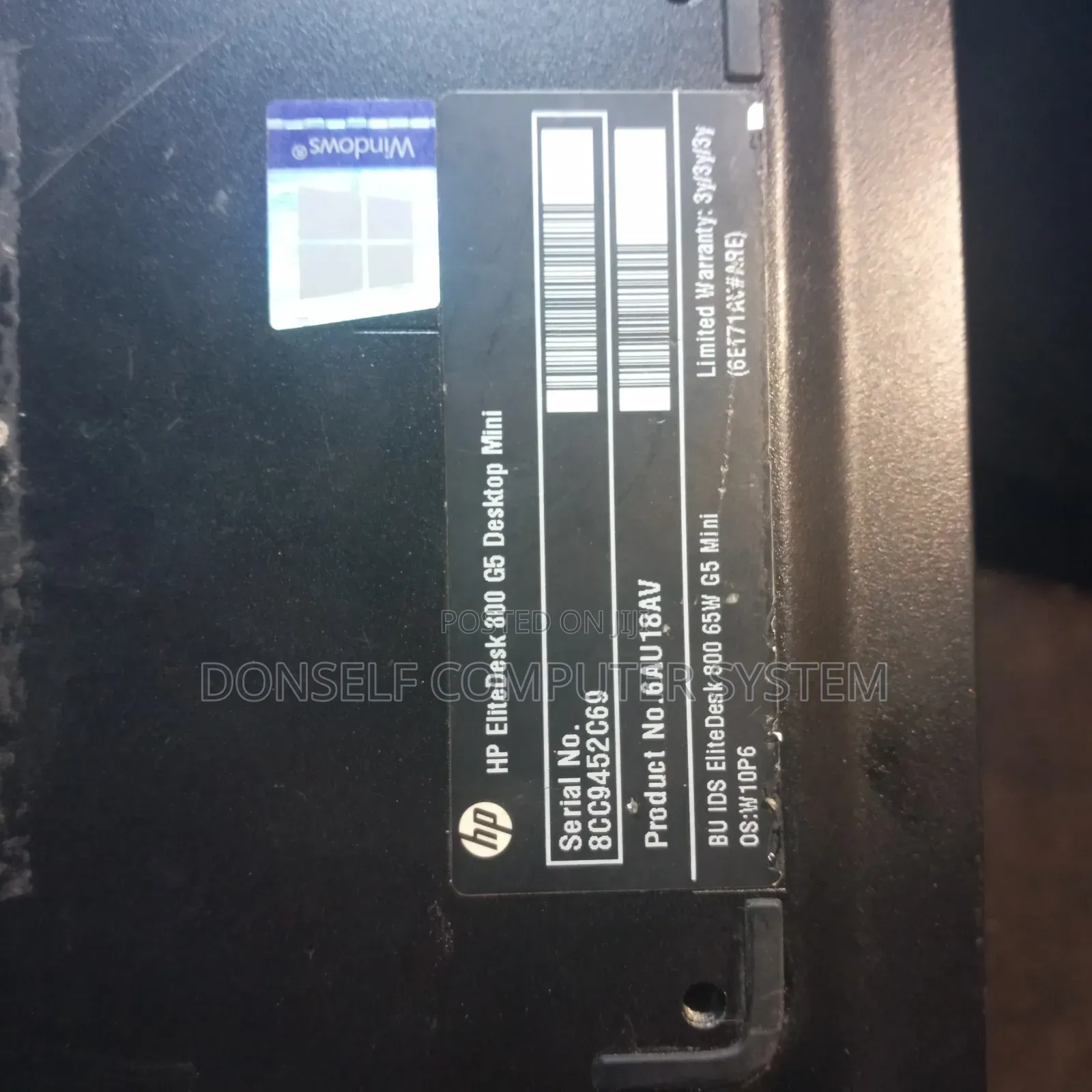 Desktop Computer HP EliteOne 800 G6 16GB Intel Core i5 SSD 128GB