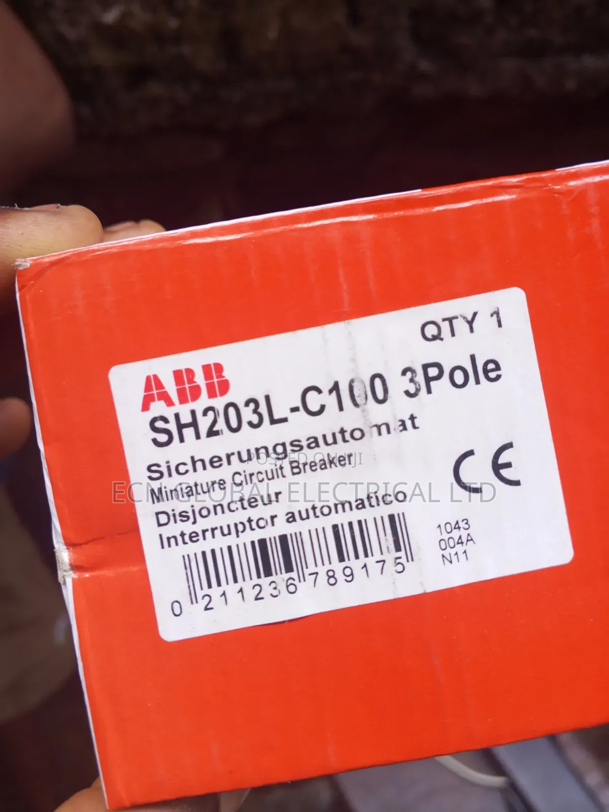Original Abb 100a 3-Pole MCB Breaker