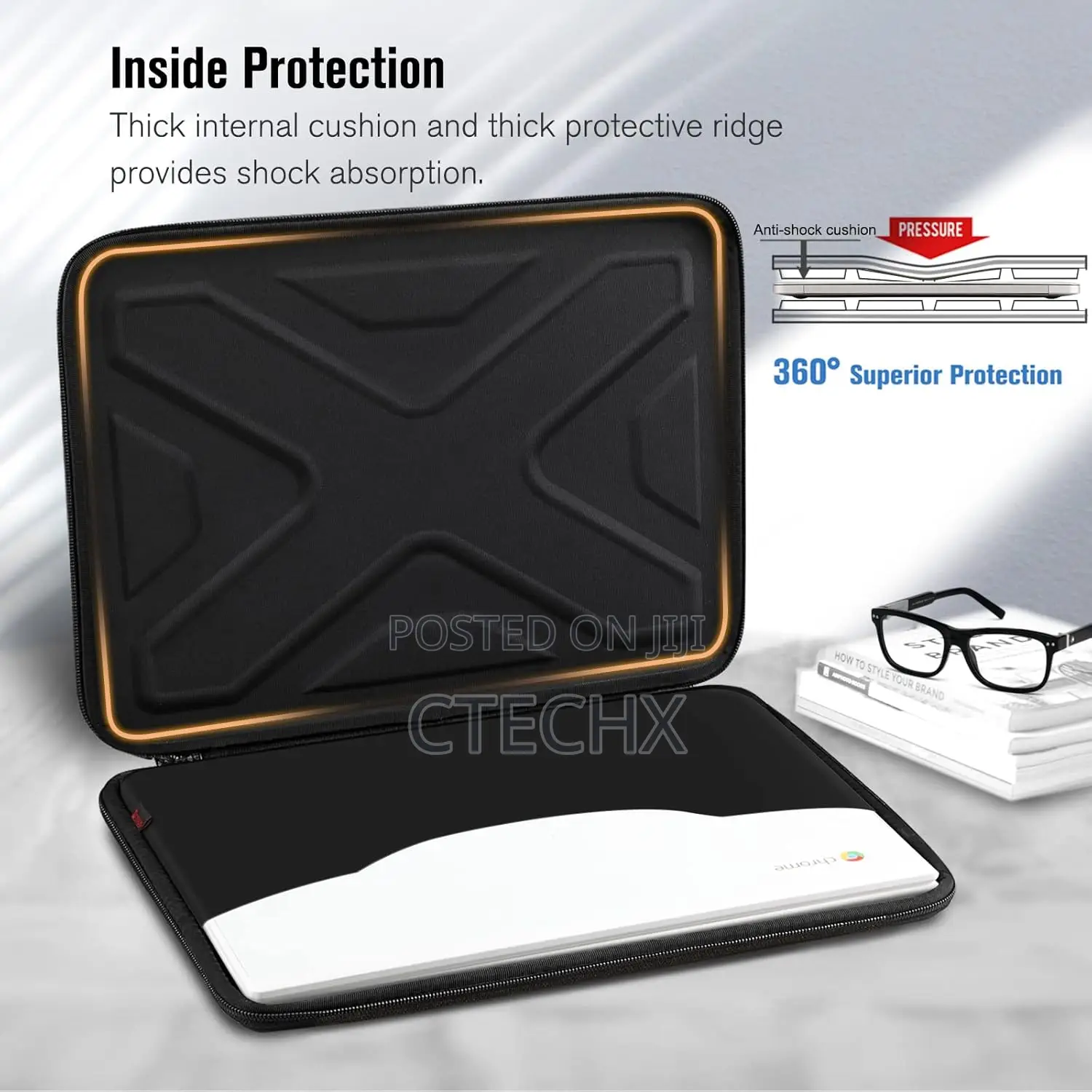 Hard Shell Laptop Sleeve Case For 11.6inch Chromebook Shock Absorption