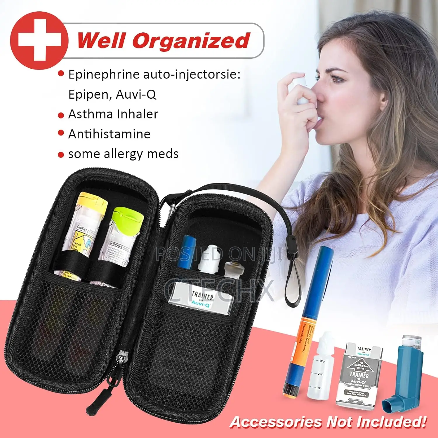 Medmax Epipen Medical Carrying Case, Hard Shell Eva Shock Absorption
