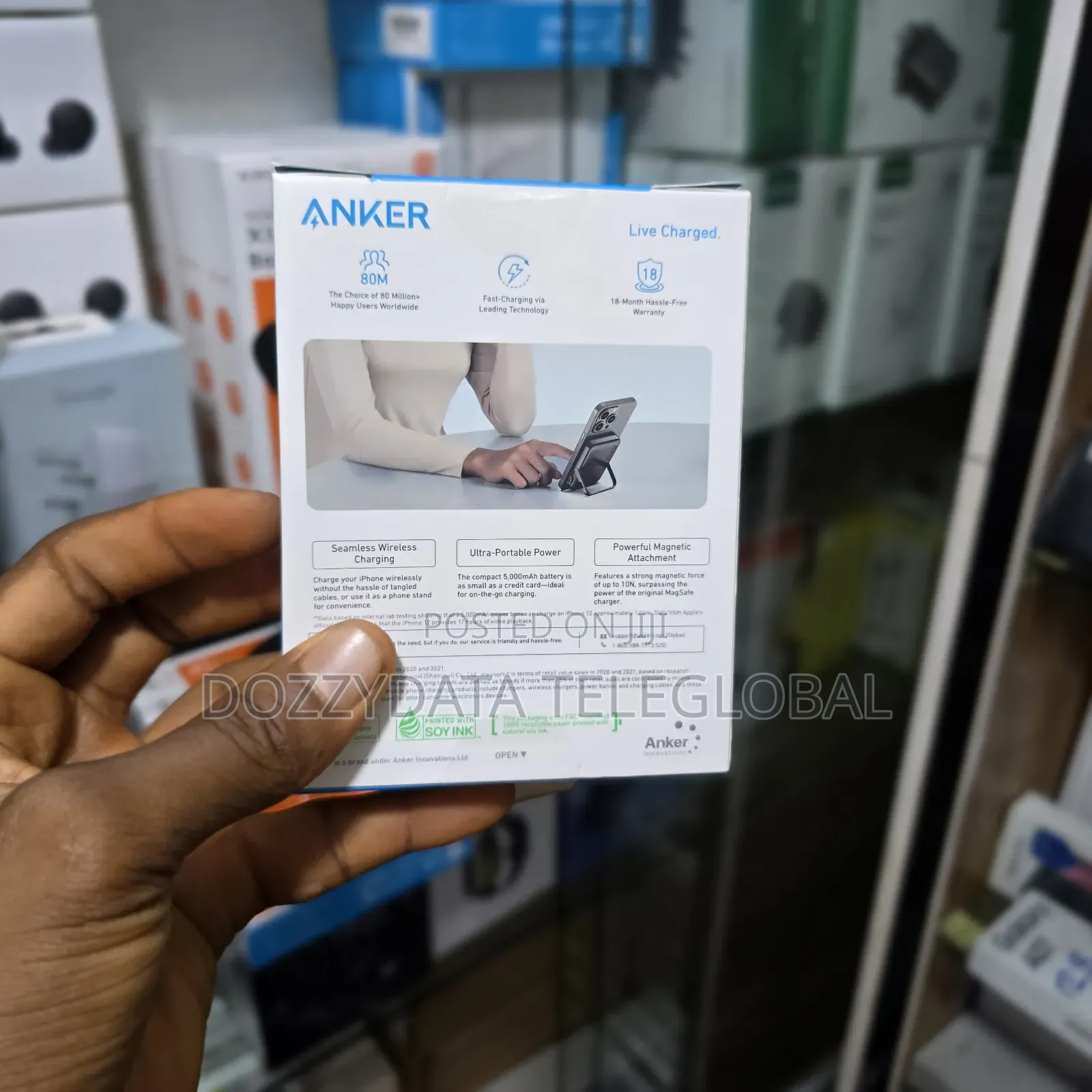 Anker Maggo 5000mah Magnetic Power Bank With Foldable Stand