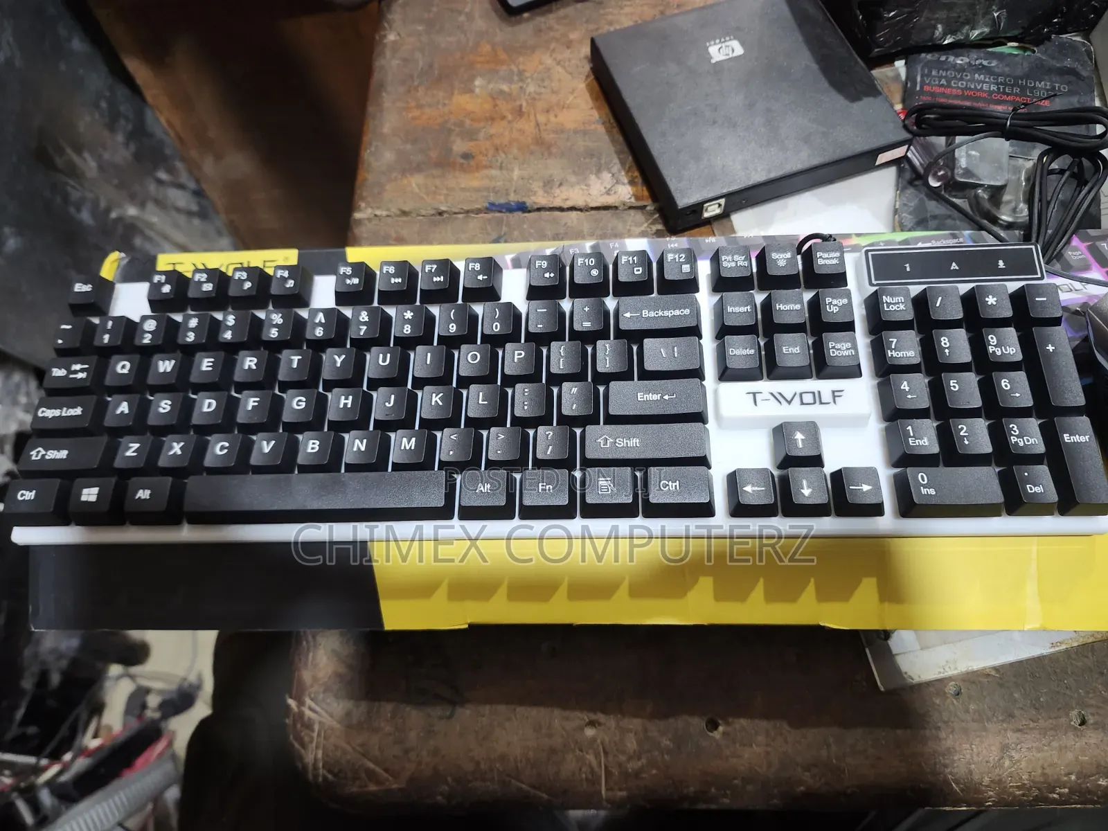 T-Wolf Tf230 Wired Rainbow Backlit Gaming Keyboard and Mouse Combo Set