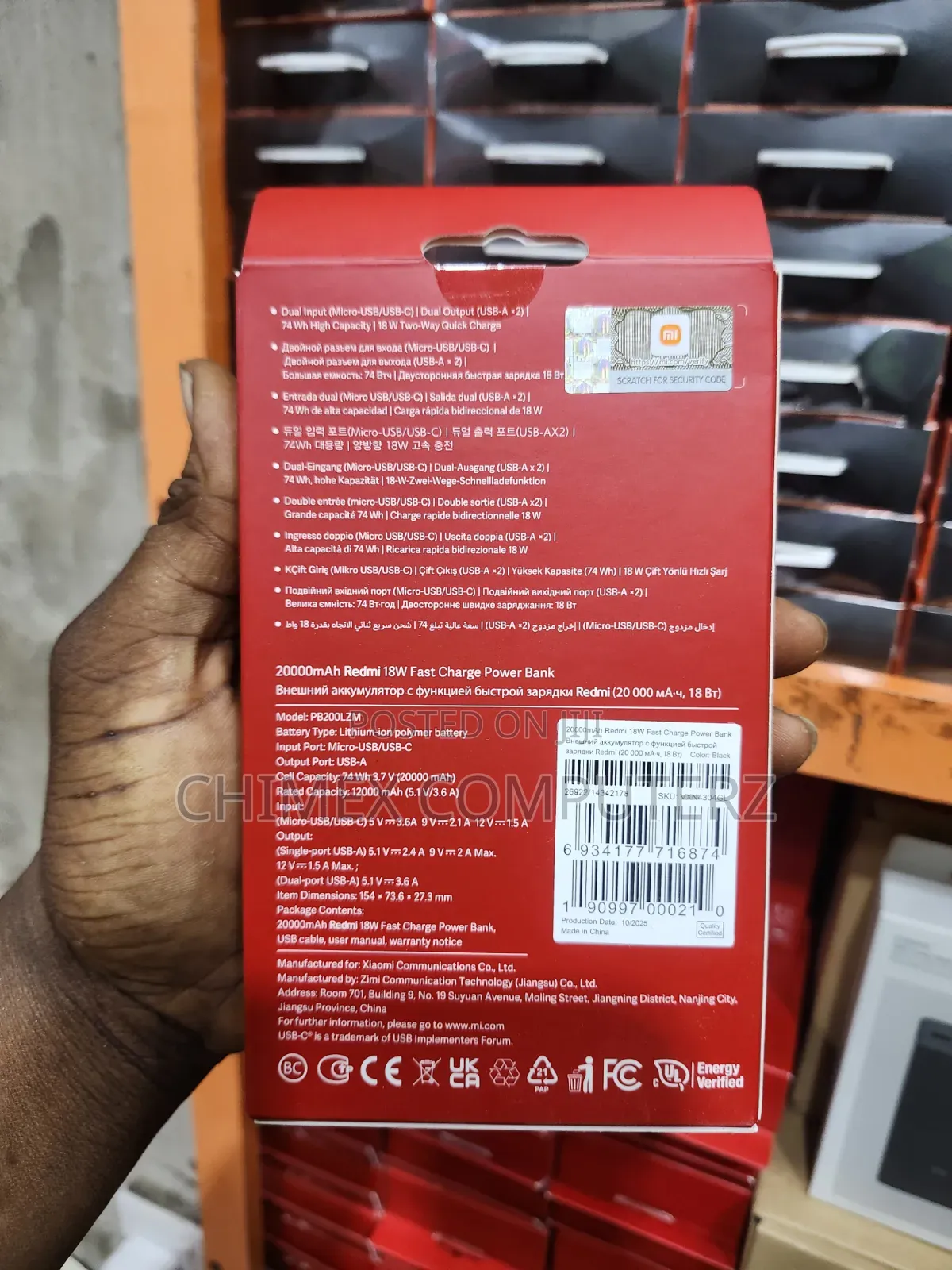 18w Redmi 20000mah Powerbank