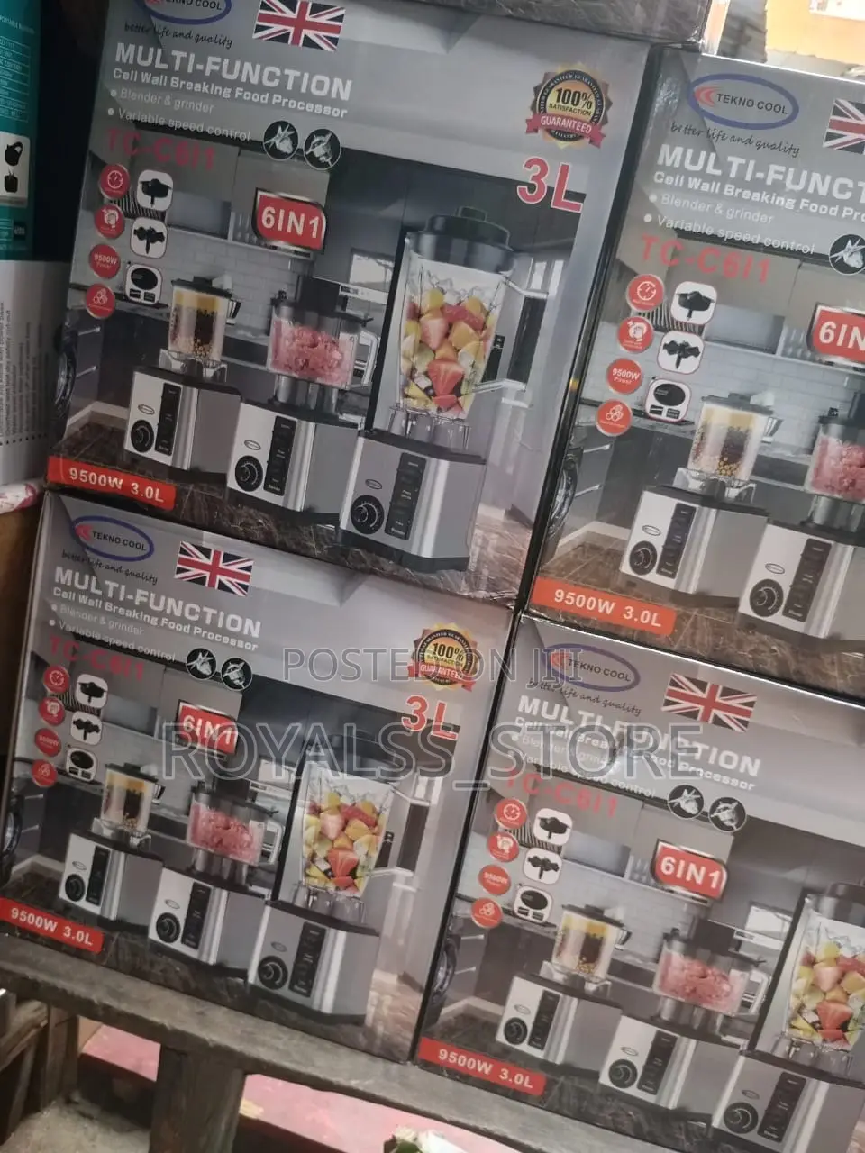 Tekno Cool 6-in-1 Multi-Function Food Processor and Blender